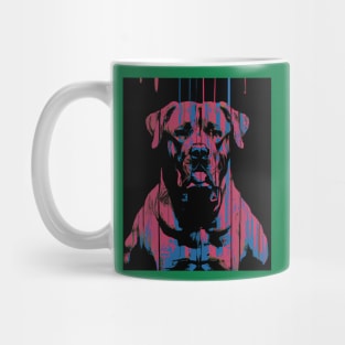 Boxer Dog Mural Graphic Painting Mug